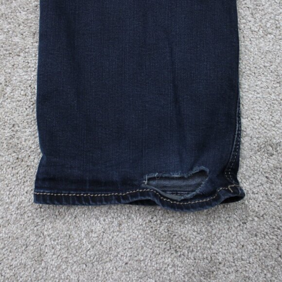 Silver Jeans Zac Mens 36x34 Blue 5-Pocket Cotton Stretch Straight Leg Grunge - Picture 6 of 14